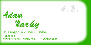 adam marky business card